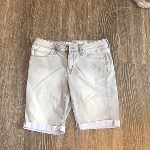 Mossimo Grey Mid-rise Bermuda Shorts
